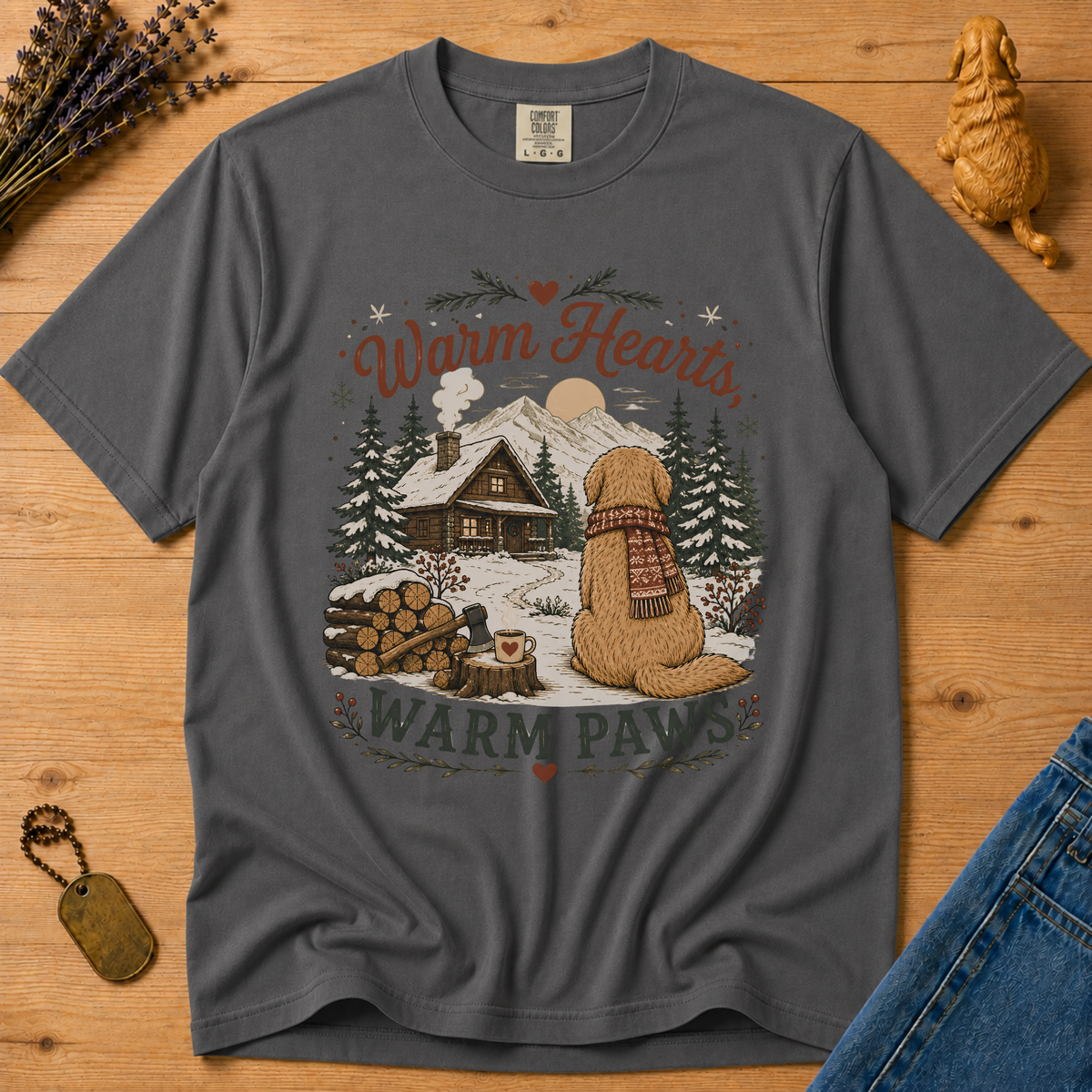 Stay Golden Tee — Warm Hearts, Warm Paws