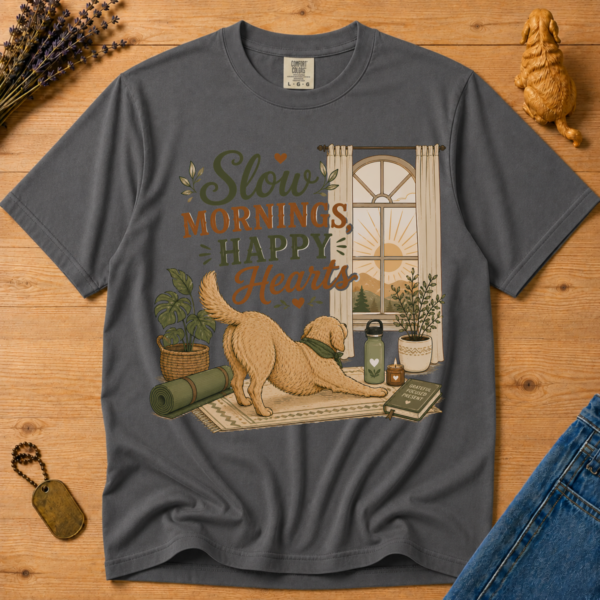 Stay Golden Tee — Slow Morning, Happy Hearts