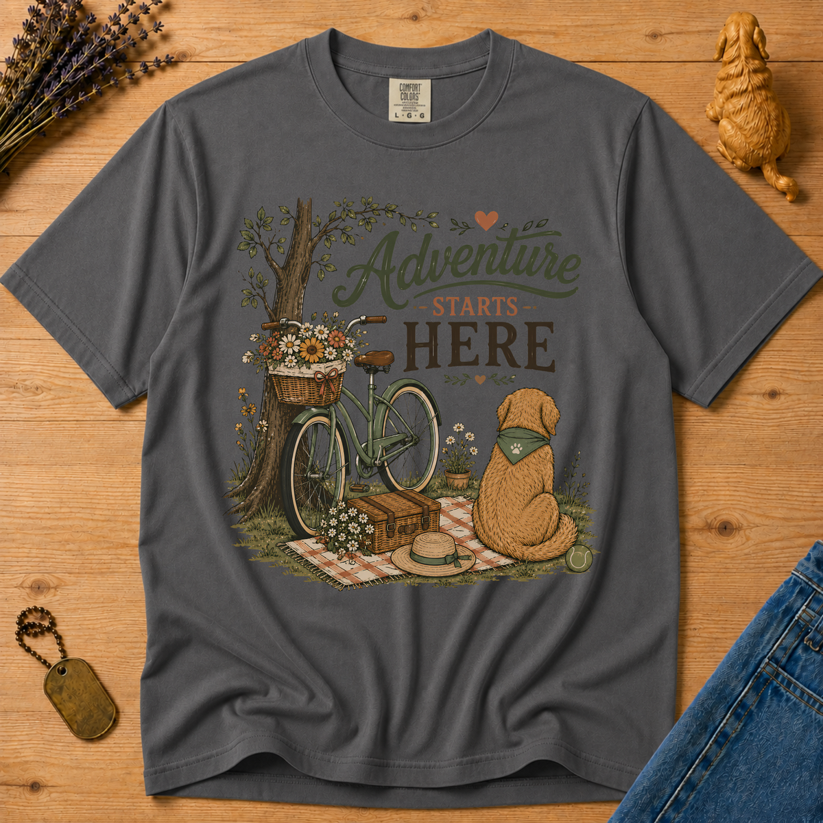 Stay Golden Tee — Adventure Starts Here