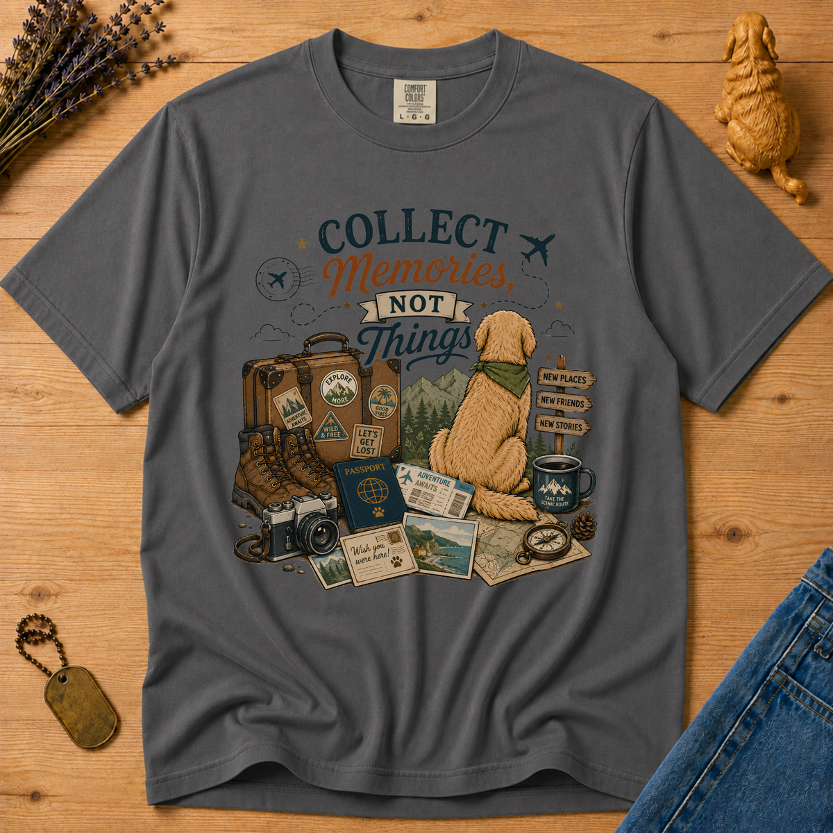 Stay Golden Tee — Collect Memories, Not Things