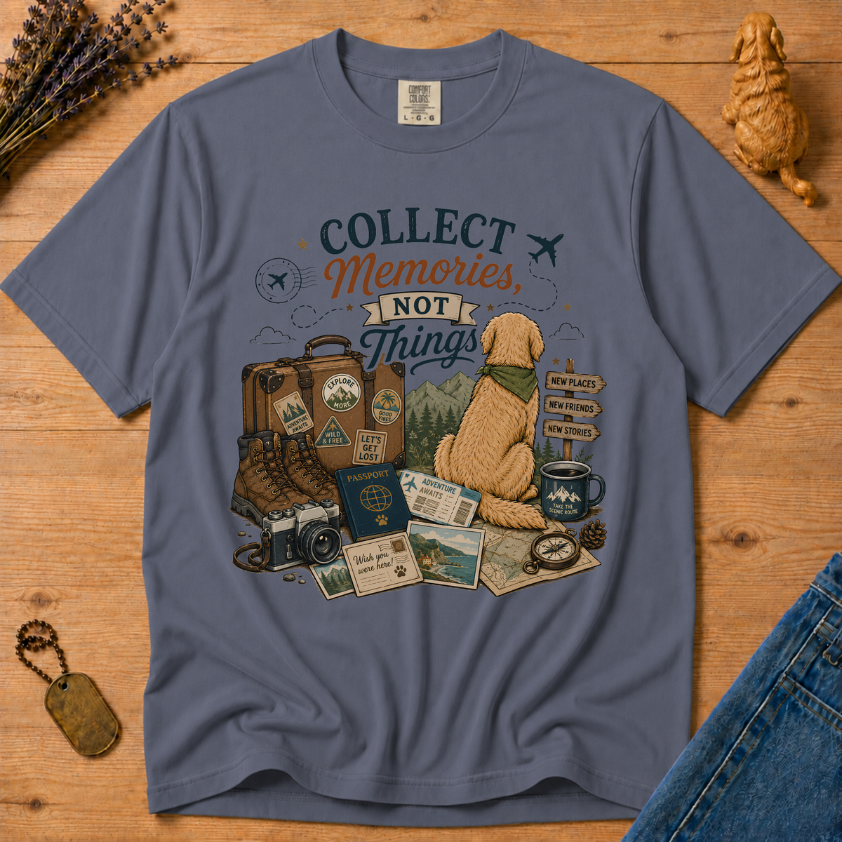 Stay Golden Tee — Collect Memories, Not Things
