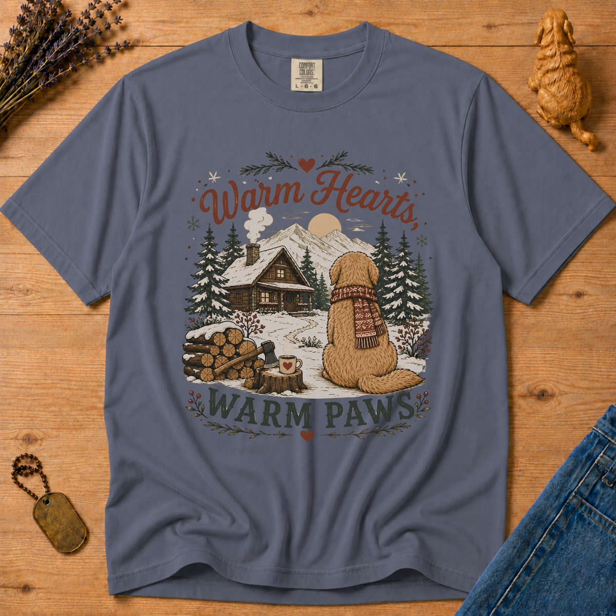Stay Golden Tee — Warm Hearts, Warm Paws