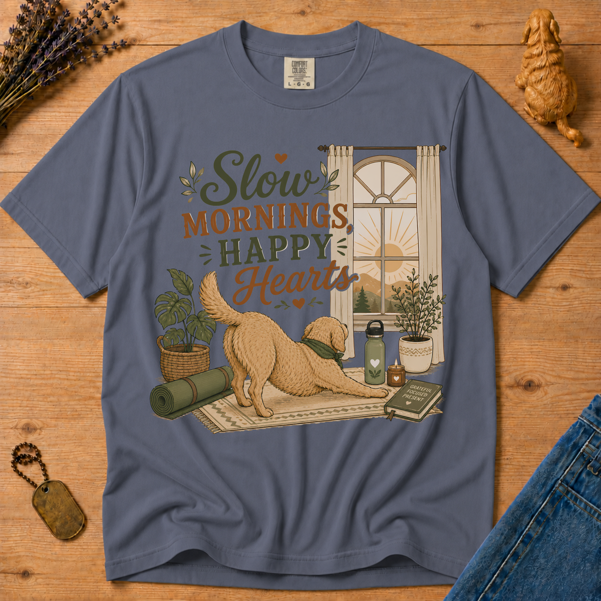 Stay Golden Tee — Slow Morning, Happy Hearts