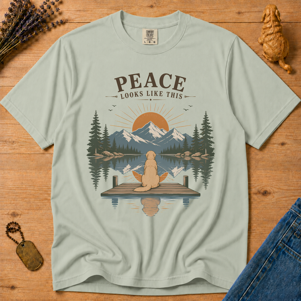 Stay Golden Tee — Peace Looks Like This