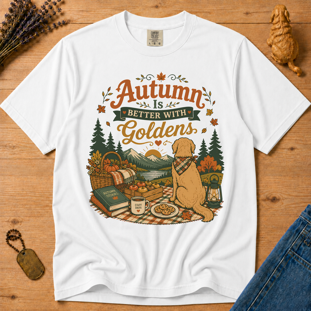 Stay Golden Tee — Autumn Is Better With Goldens