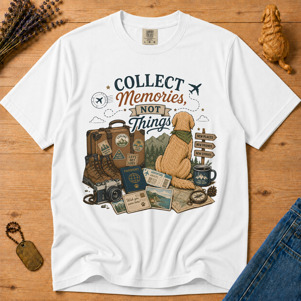 Stay Golden Tee — Collect Memories, Not Things