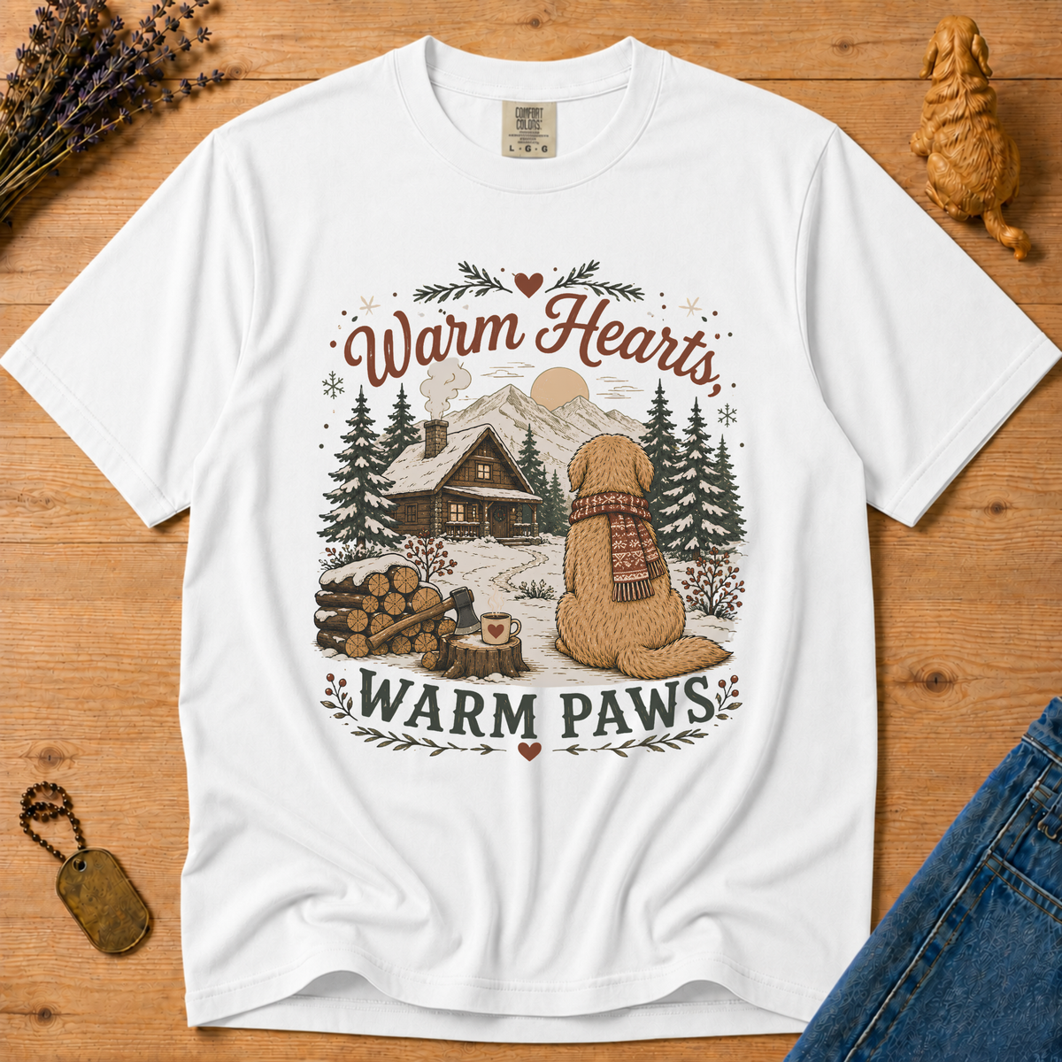 Stay Golden Tee — Warm Hearts, Warm Paws