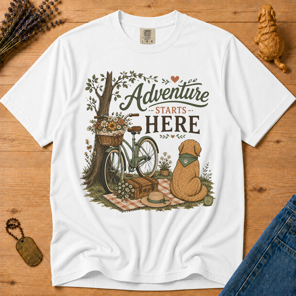 Stay Golden Tee — Adventure Starts Here