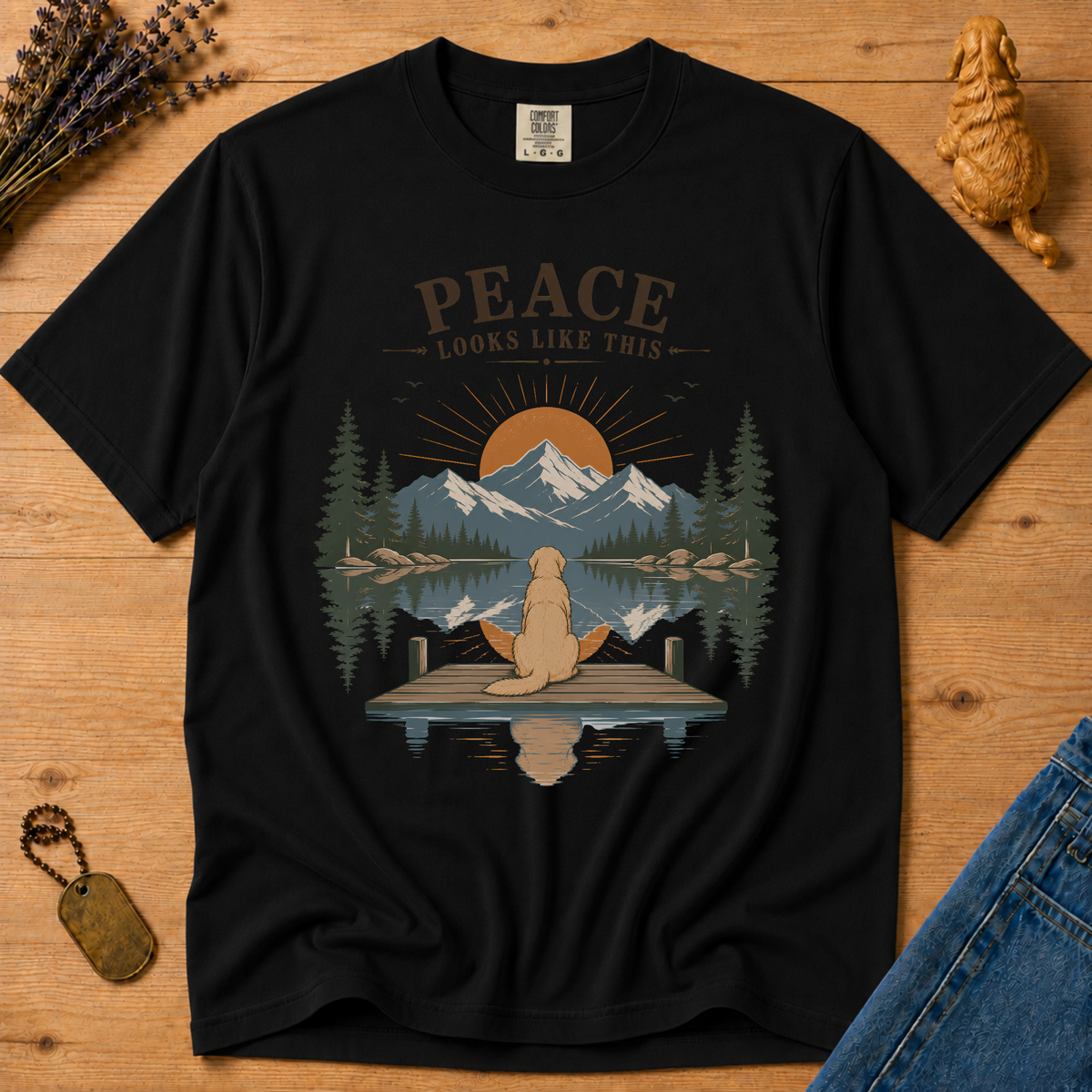 Stay Golden Tee — Peace Looks Like This
