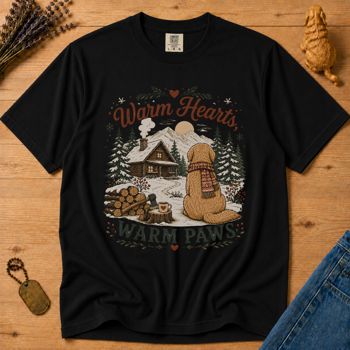 Stay Golden Tee — Warm Hearts, Warm Paws
