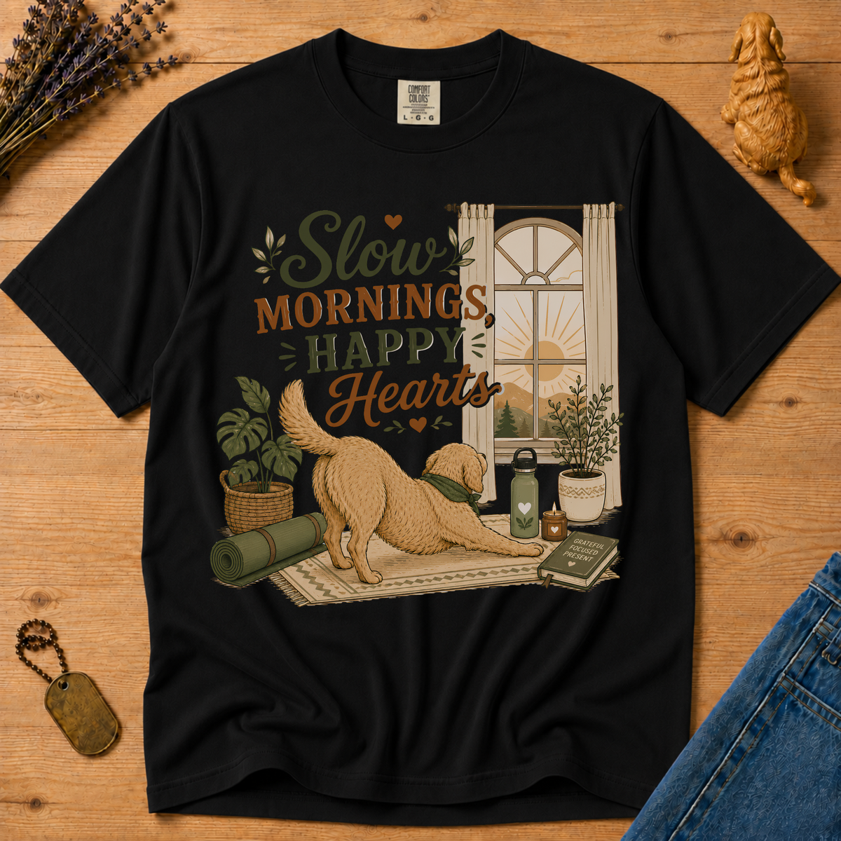 Stay Golden Tee — Slow Morning, Happy Hearts