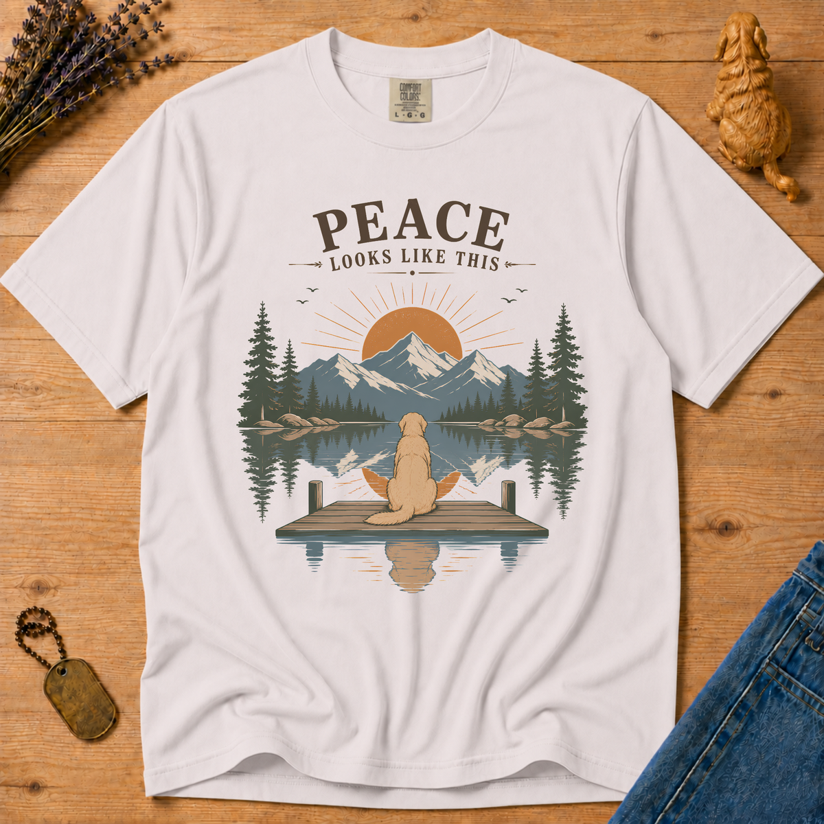 Stay Golden Tee — Peace Looks Like This