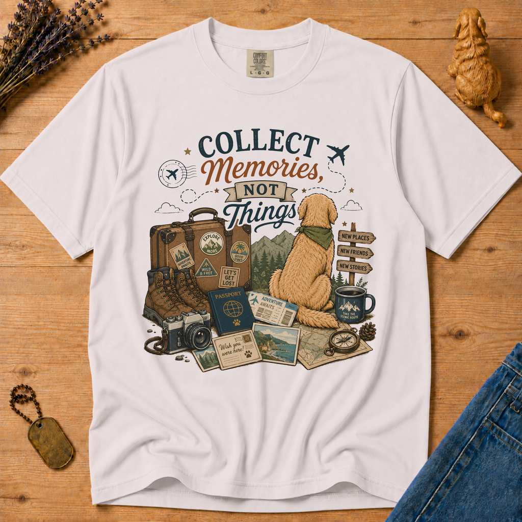 Stay Golden Tee — Collect Memories, Not Things