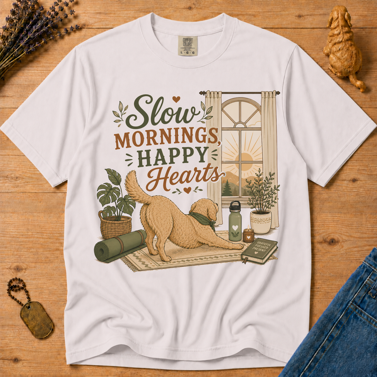 Stay Golden Tee — Slow Morning, Happy Hearts