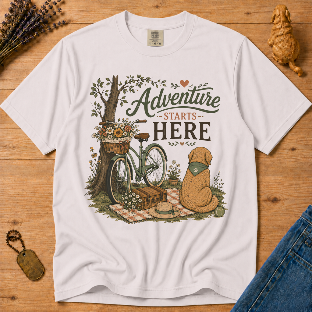 Stay Golden Tee — Adventure Starts Here